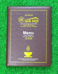 Bìa menu da đẹp - Xưởng May Da - Xưởng Sản Xuất Đồ Da Theo Yêu Cầu